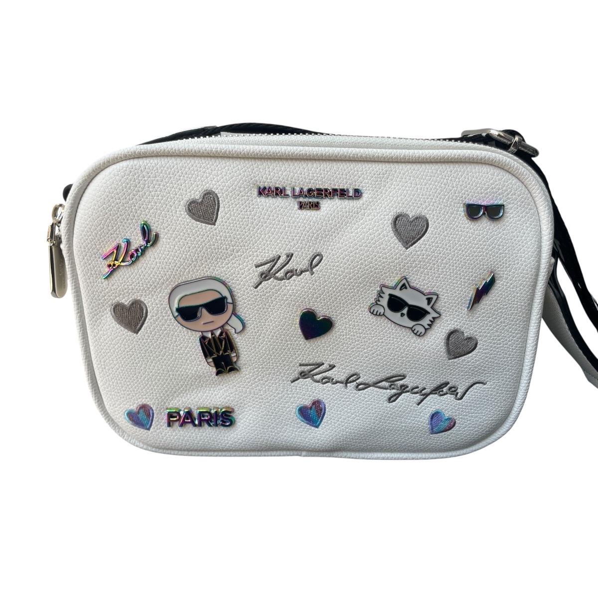 Foto 2 pulgar | Bolsa Crossbody Karl Lagerfeld Paris White