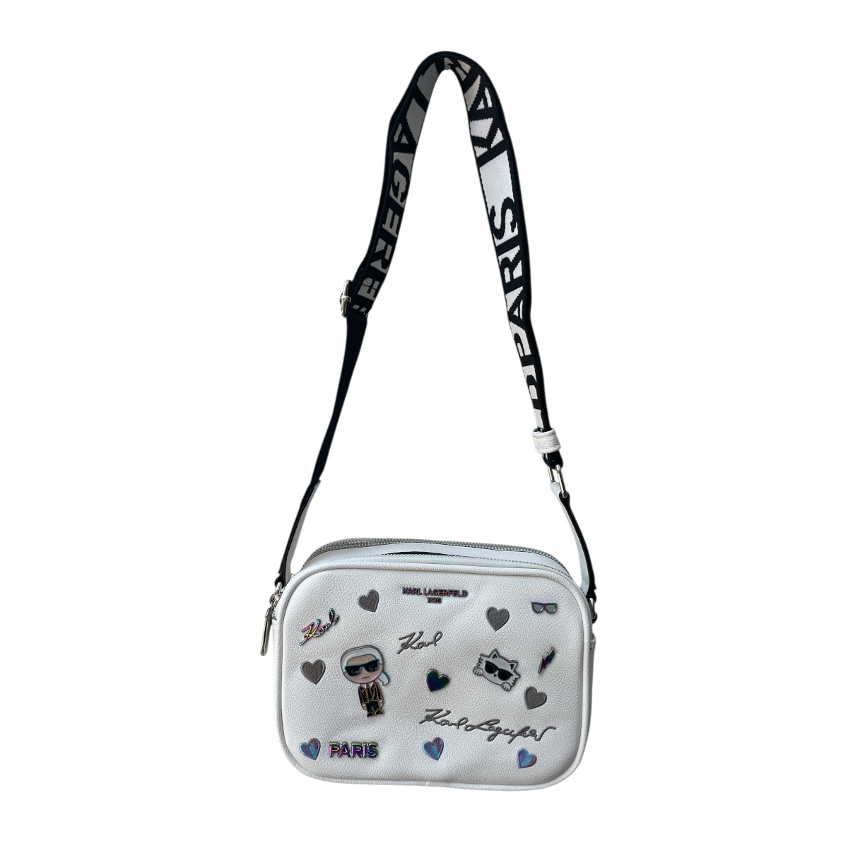 Foto 5 pulgar | Bolsa Crossbody Karl Lagerfeld Paris White