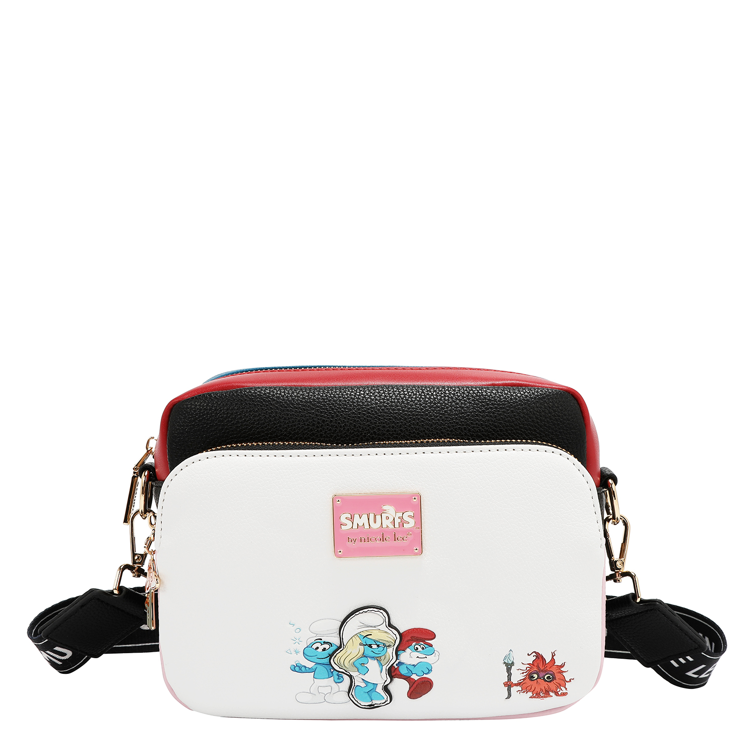 Foto 1 | Bolsa Cruzada Estampada Smurfs By Nicole Lee