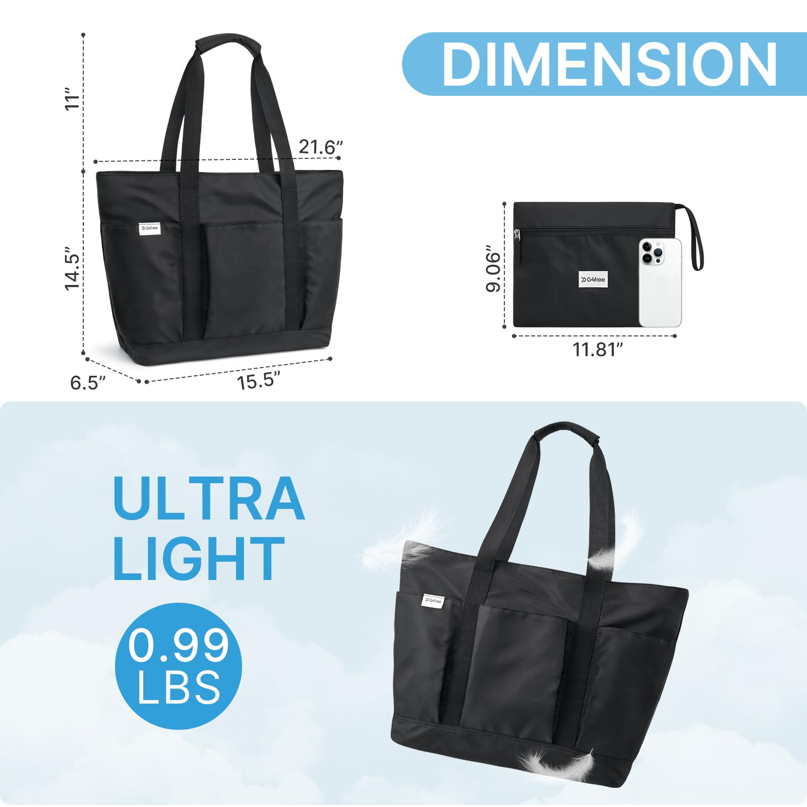 Foto 4 pulgar | Bolsa De Playa G4free  Impermeable  Para Piscina  35 Litros De Capacidad  Color Negro - Venta Internacional.