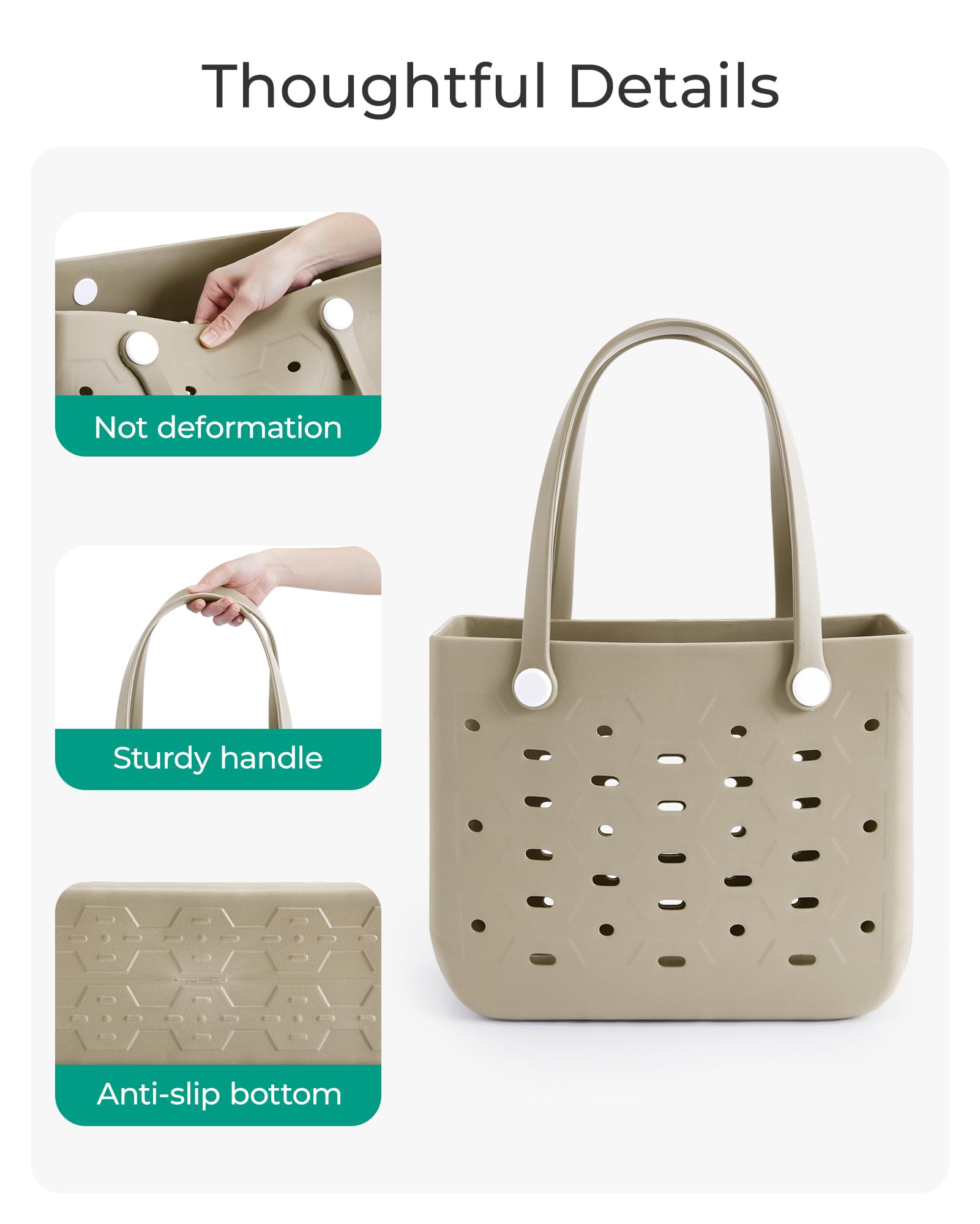 Foto 6 pulgar | Bolsa De Playa Bagsmart De Goma Resistente Al Agua Para Mujer - Venta Internacional.