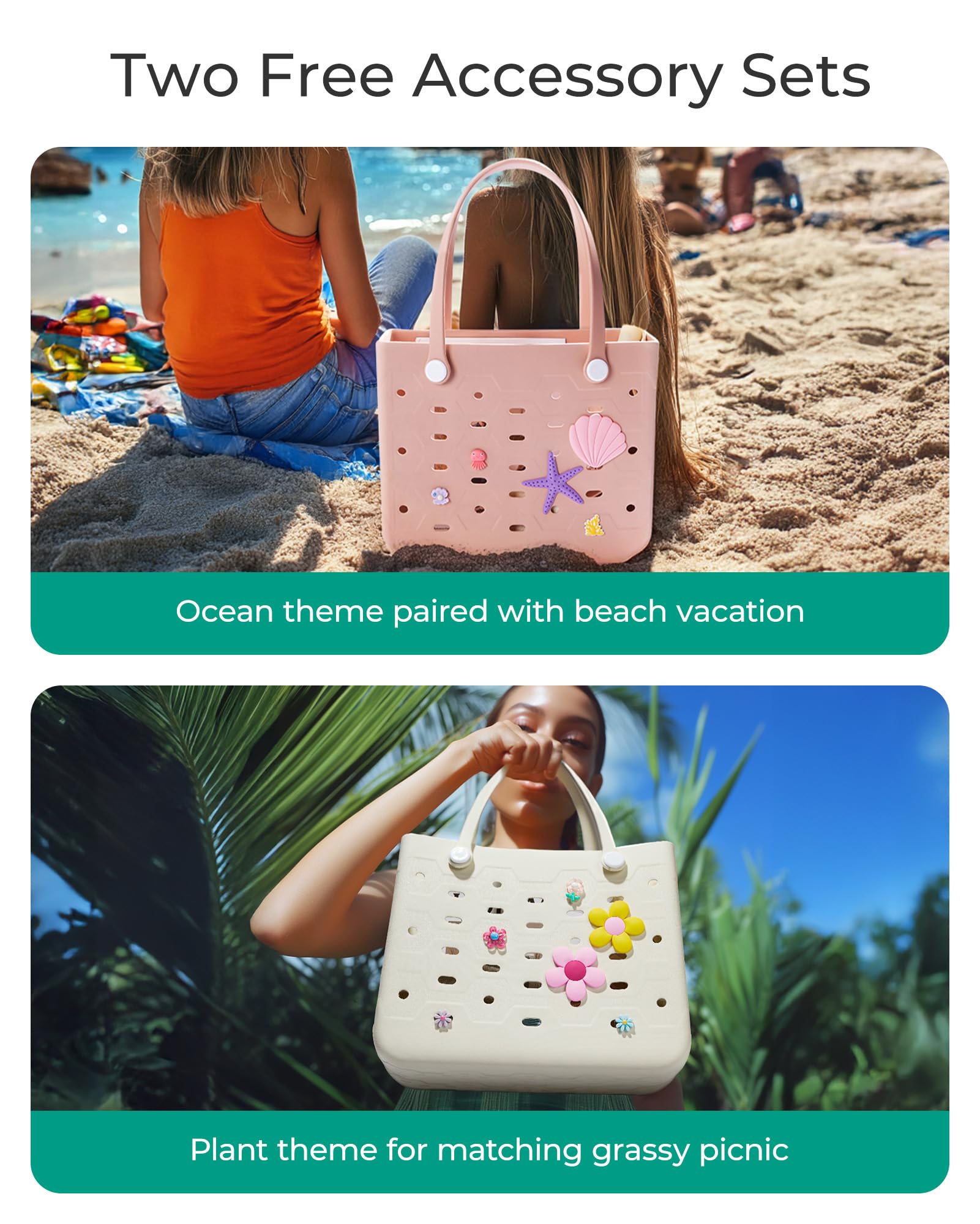 Foto 7 pulgar | Bolsa De Playa Bagsmart De Goma Resistente Al Agua Para Mujer - Venta Internacional.