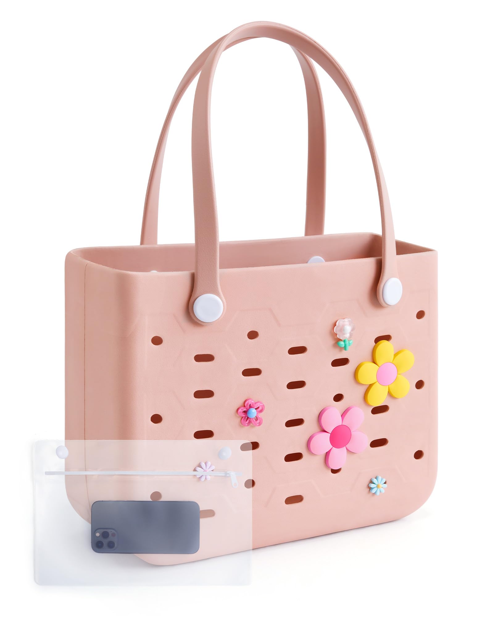 Foto 2 pulgar | Bolsa De Playa Bagsmart De Goma Resistente Al Agua Para Mujer  Rosa - Venta Internacional.