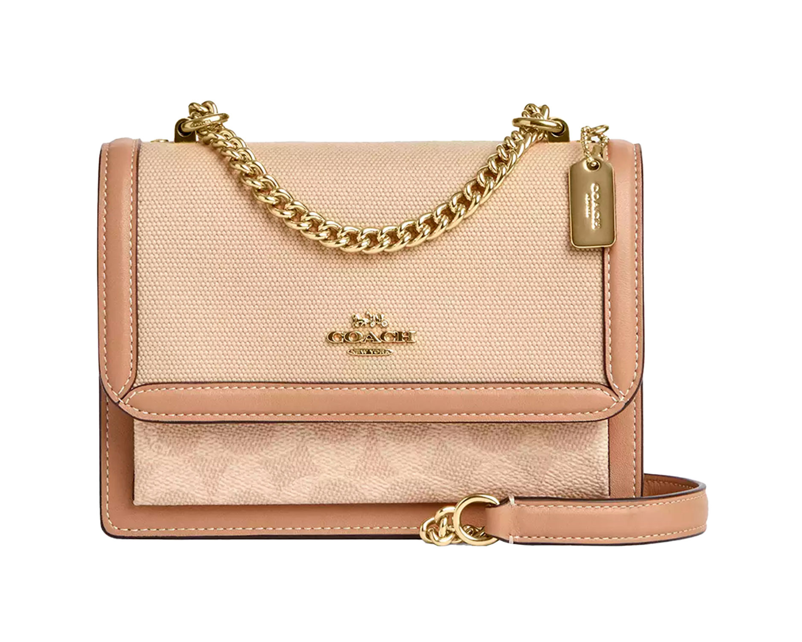 Foto 2 pulgar | Bolsa Coach Mini Klare Crossbody Bag Colorblock Signature Canvas Cak08 Color Beige