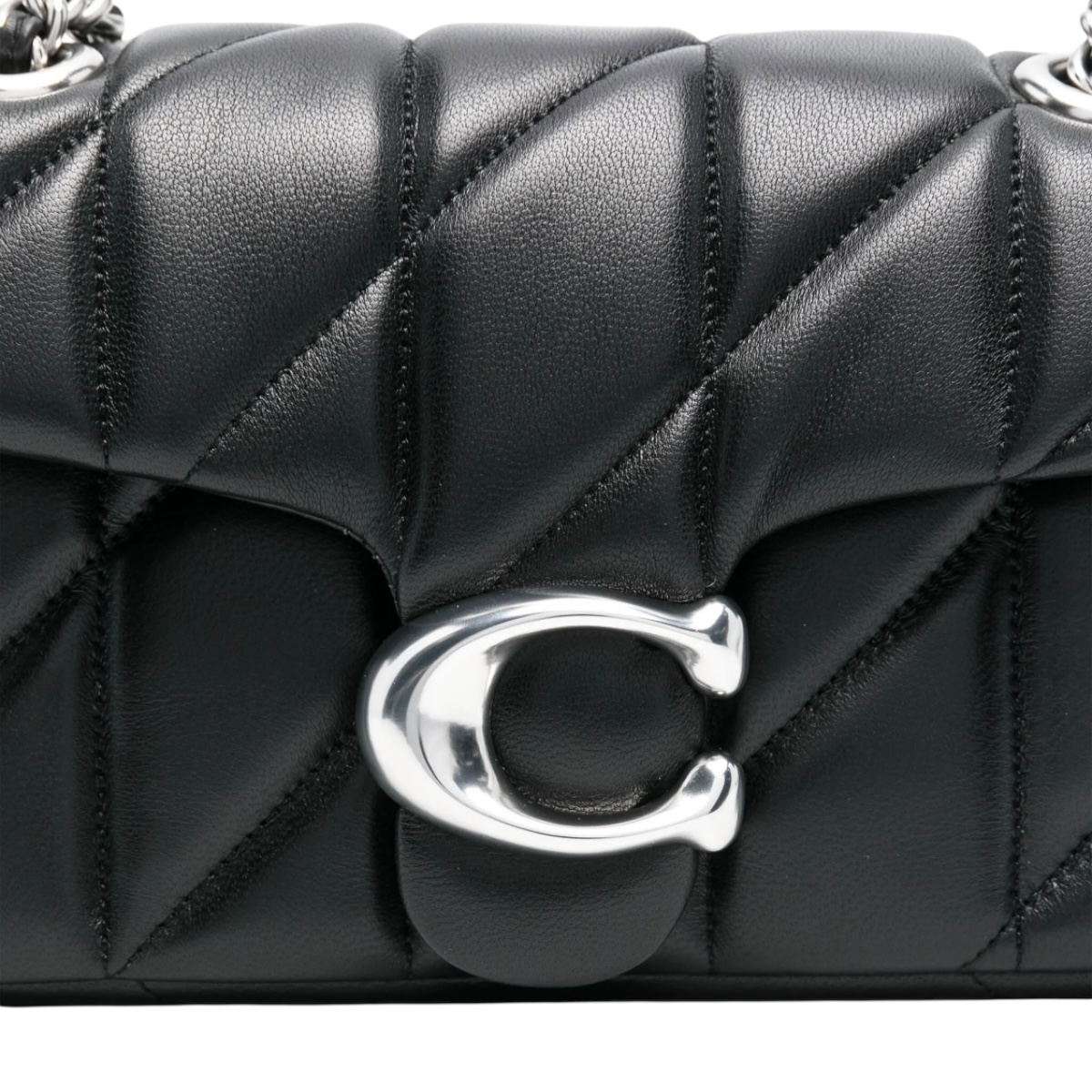 Foto 6 pulgar | Bolsa Crossbody Coach Tabby Color Negro  Cierre De Broche A Presión