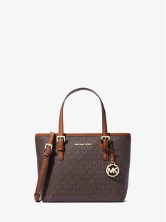 Foto 1 | Bolso De Mano Michael Kors Jet Set Travel Con Logotipo Extrapequeño Marrón - Venta Internacional.