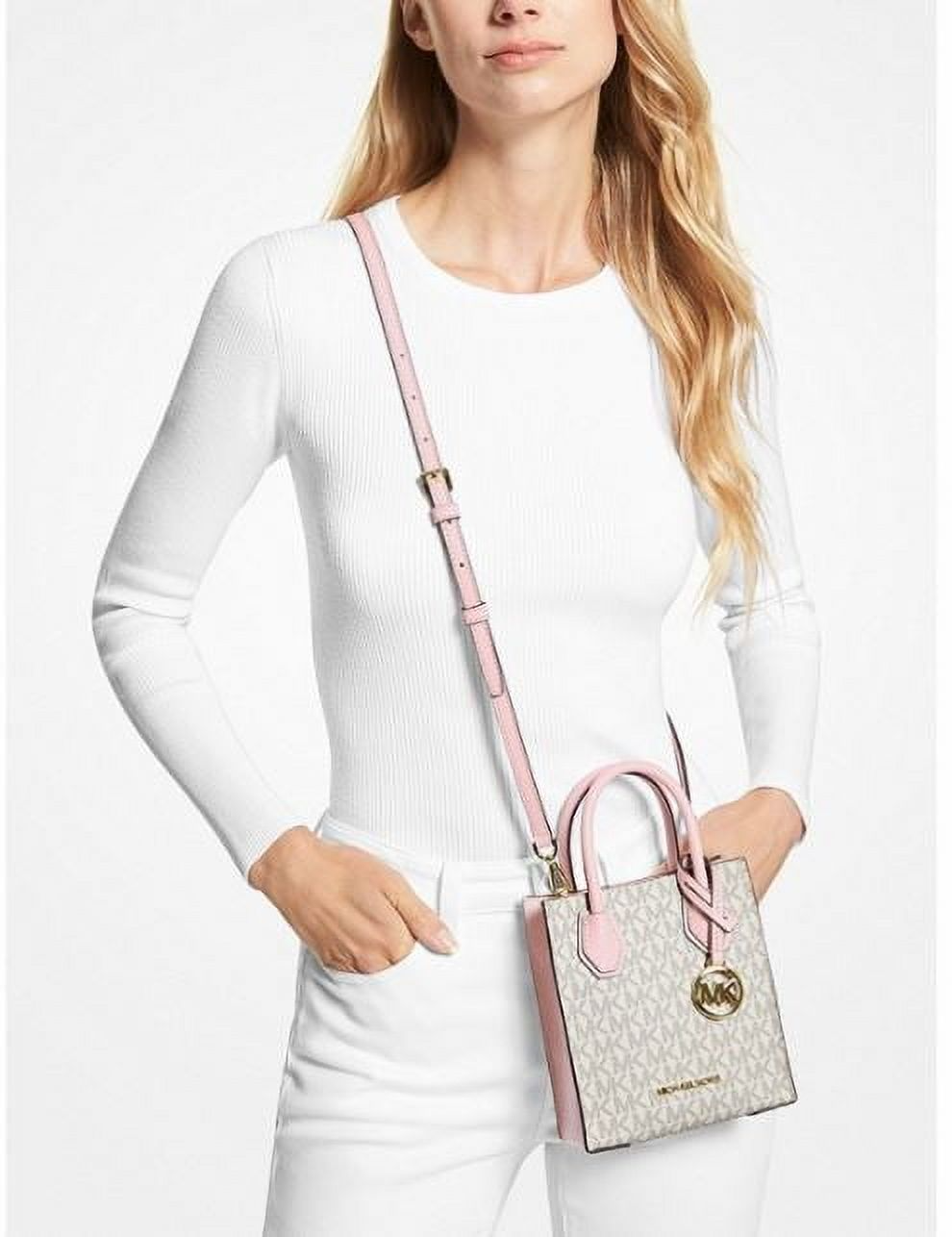Foto 3 | Bolso De Hombro Michael Kors Para Adulto Con Correas Desmontables  Color Vainilla - Venta Internacional.