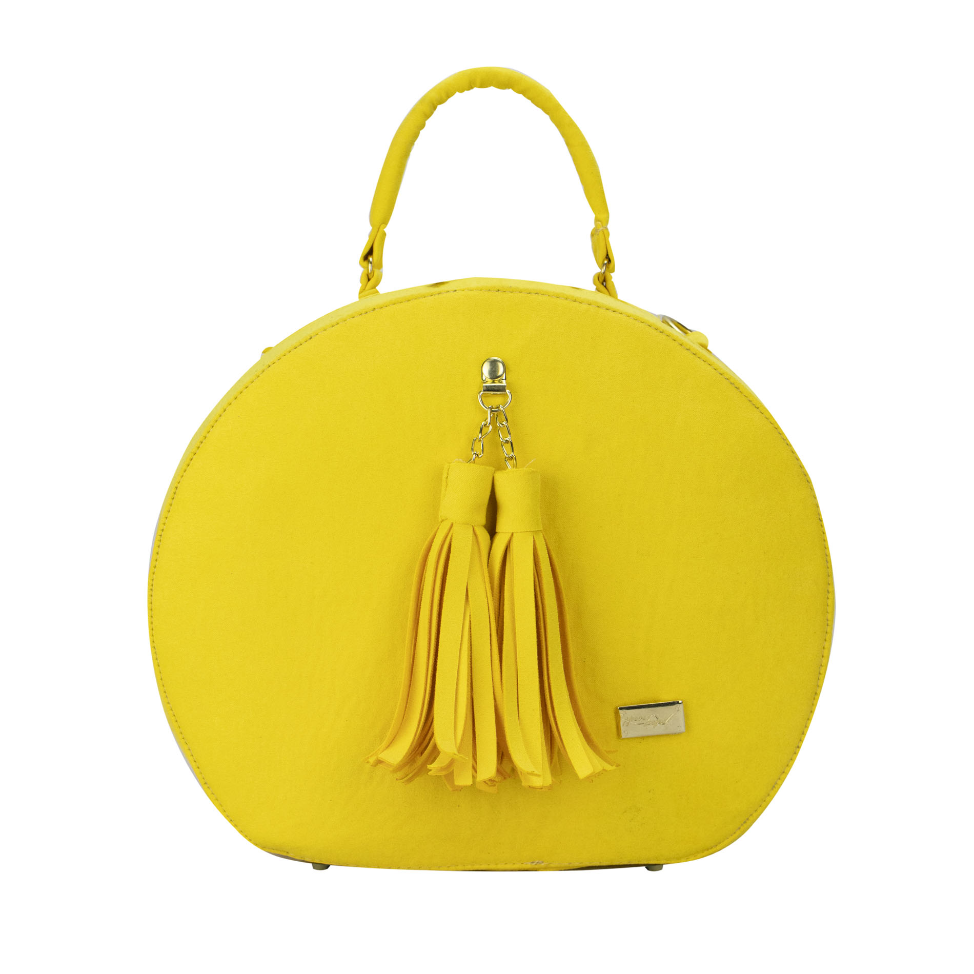 Bolsa  Nueva Imagen Jackie color Amarillo Durazno para Dama Triángulos Sintético