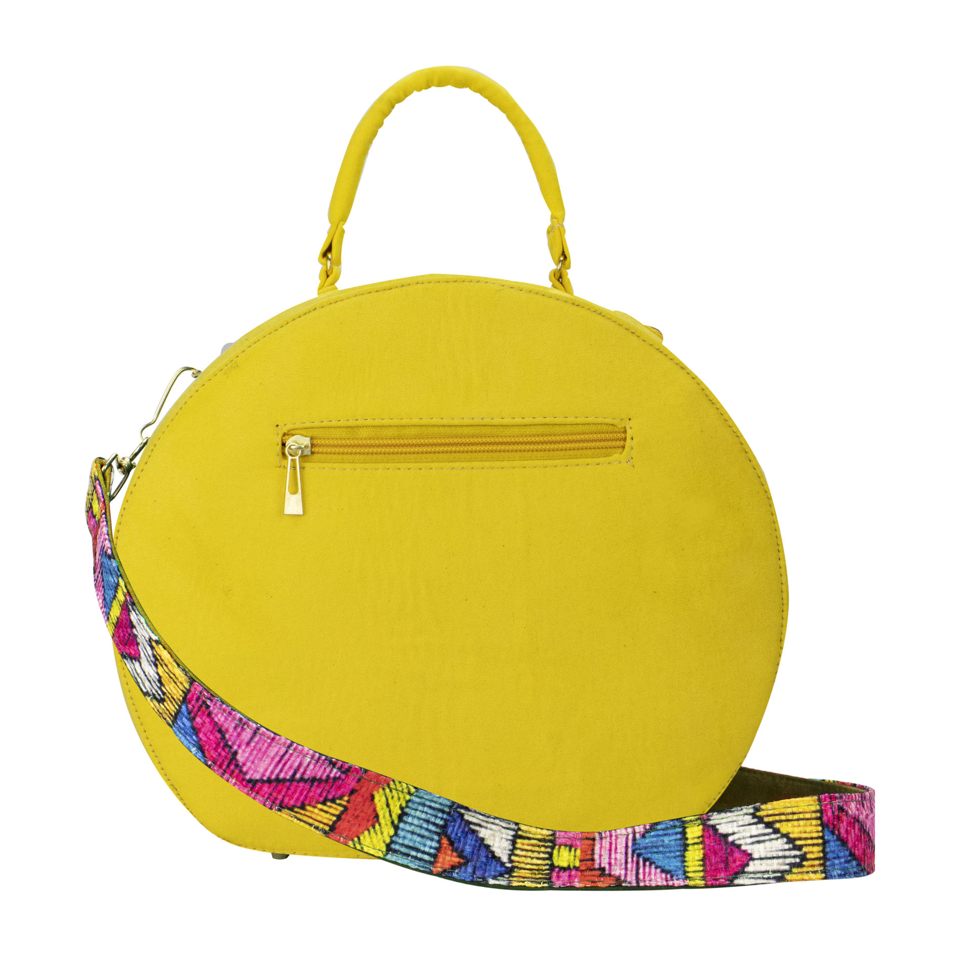 Foto 4 pulgar | Bolsa  Nueva Imagen Jackie color Amarillo Durazno para Dama Triángulos Sintético