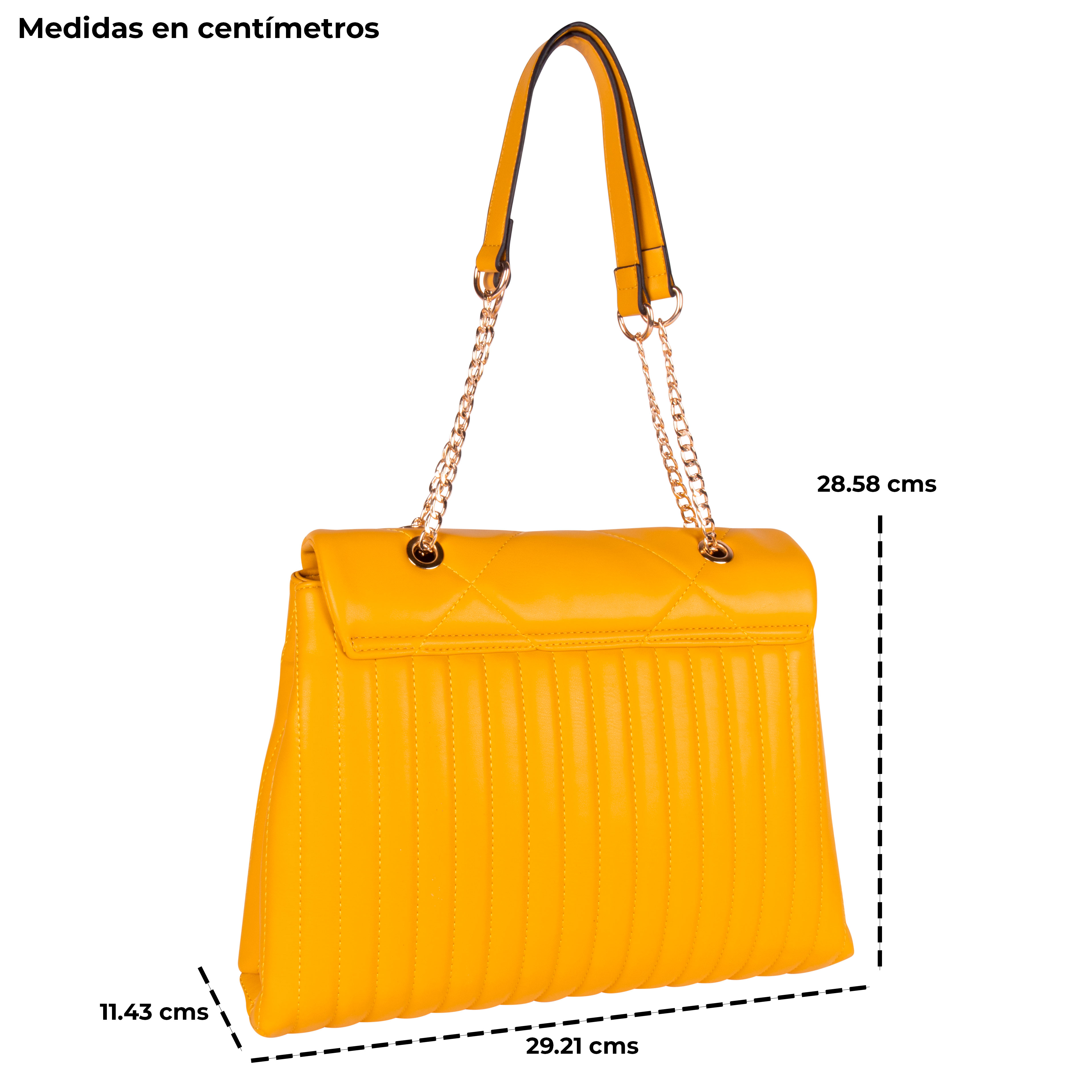 Foto 3 | Bolsa Shoulder Nicole Lee Esme color Amarillo