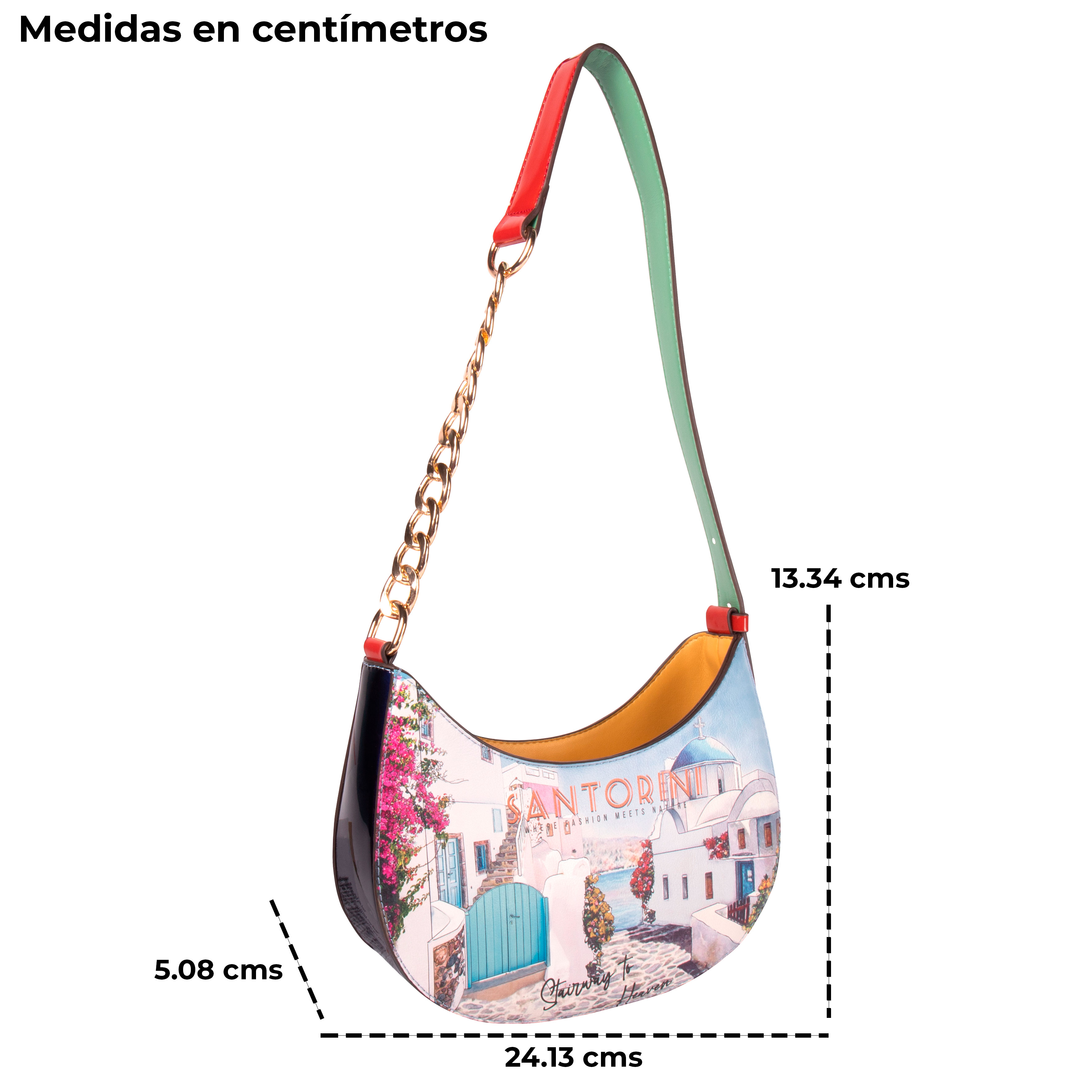 Foto 3 | Bolsa Hobo Nicole Lee con Cadena Stairway To Heaven