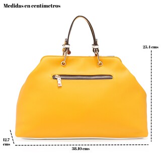Foto 3 | Bolsa Duffel Nicole Lee Corte Laser y Bordado color Amarillo