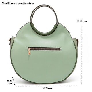 Foto 3 | Bolsa Nicole Lee Cornelia color Verde con Asa Circular y Corte Láser Sage