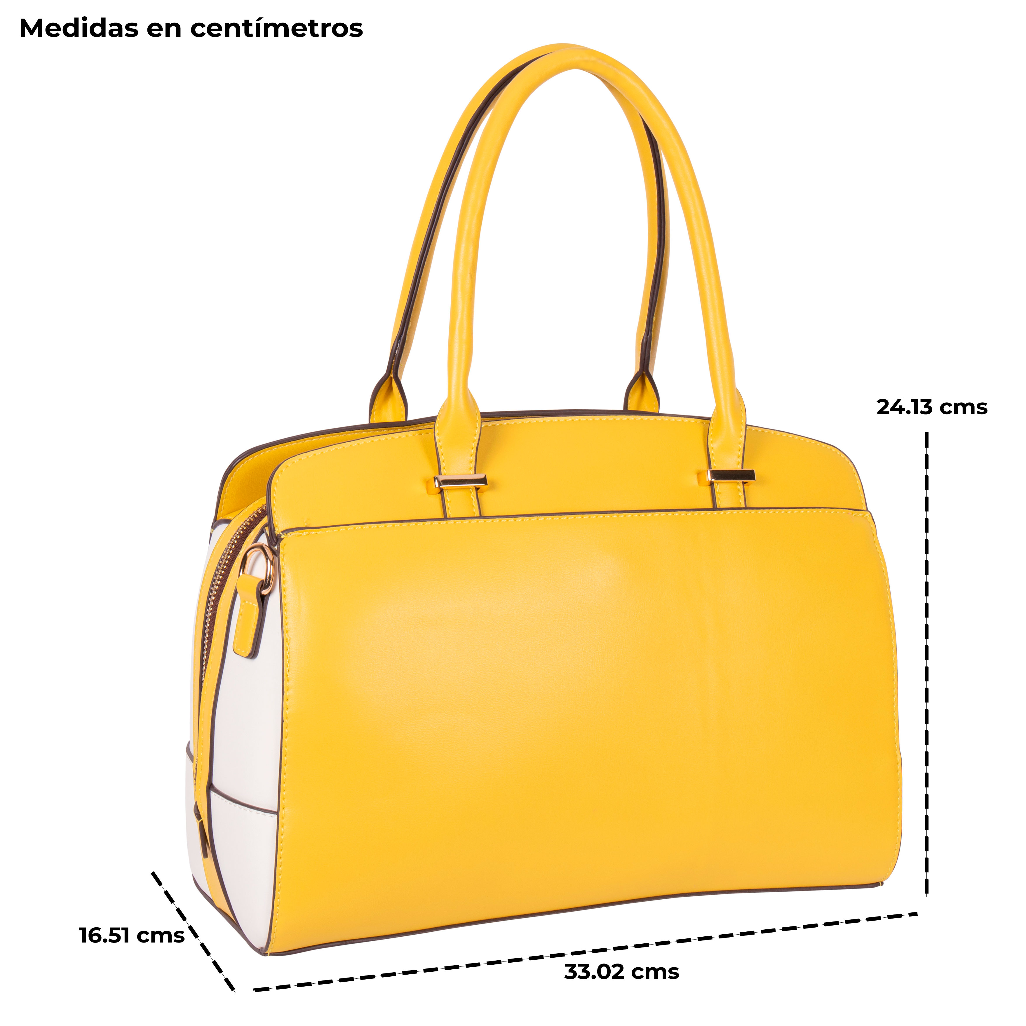 Foto 4 pulgar | Bolsa de Mano Nicole Lee Corte Laser y Bordado color Amarillo