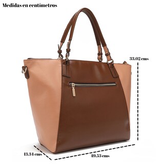 Foto 3 | Bolsa Satchel Nicole Lee con Placa color Café