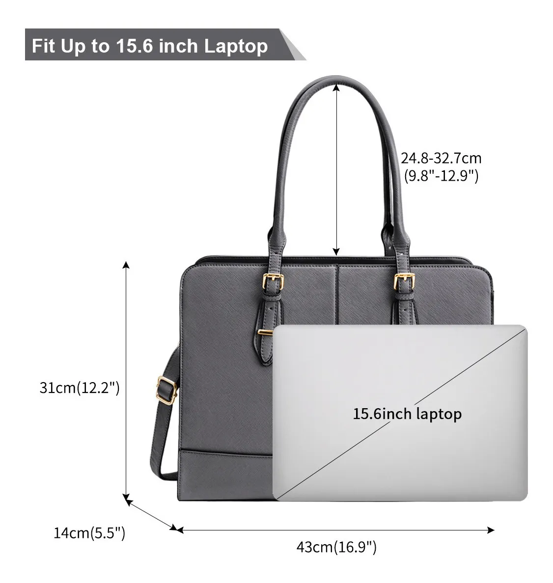 Foto 2 | Bolsa Elegante y Casual para Dama color Gris