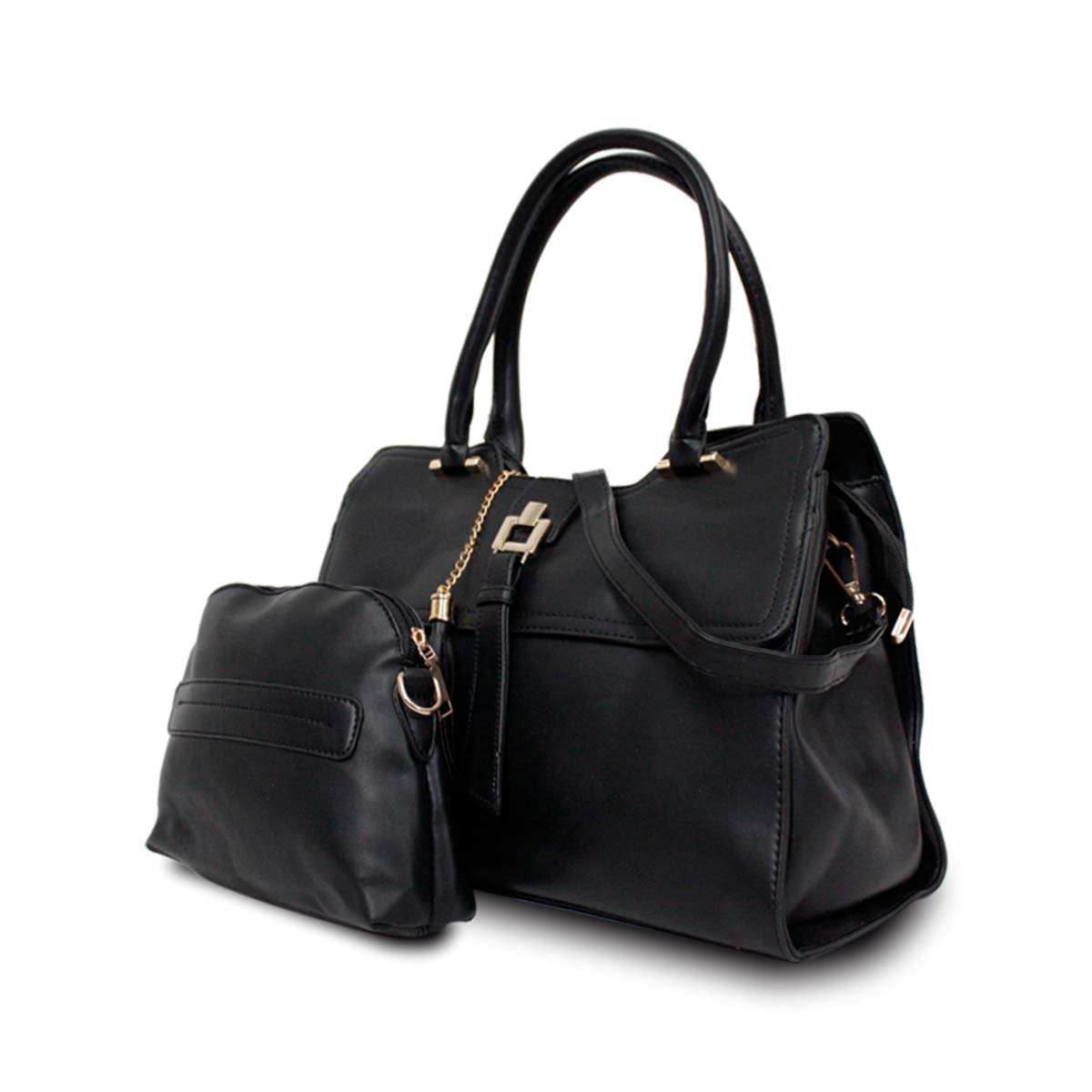 Foto 4 pulgar | Set Bolso Y Cosmetiquera Mccarthy Bol-02 Negro