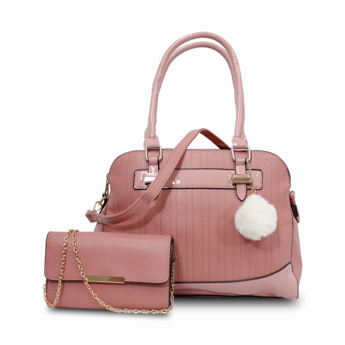 Set Bolso Y Cartera Mccarthy Bol-04 Rosa