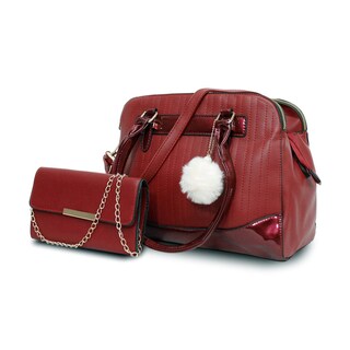 Foto 3 | Set Bolso Y Cartera Mccarthy Bol-04 Vino