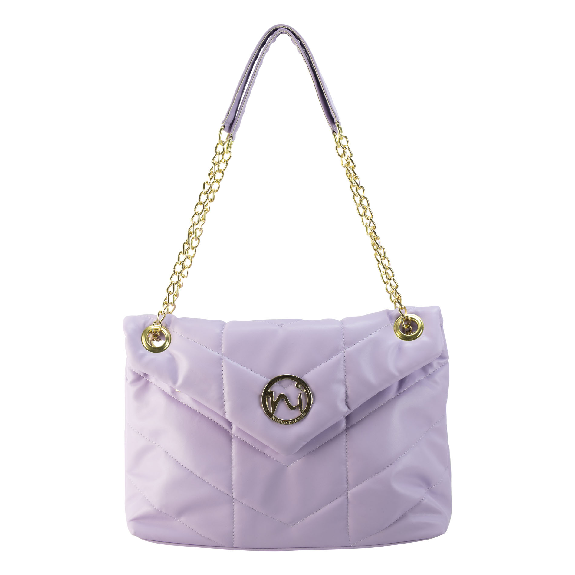 Bolso Para Mujer Lavanda Fiorella Capitonado Sintetico Scarlett Nueva Imagen