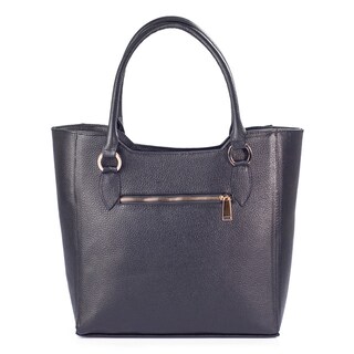Foto 2 | Bolso Tote A Ángelozano Modelo Karmina De Piel Con Telar Artesanal Rombos Color Negro