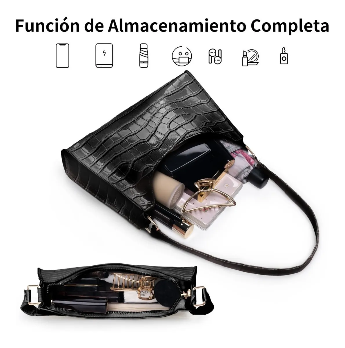 Foto 3 pulgar | Bolsa Malubero color Negro para Mujer