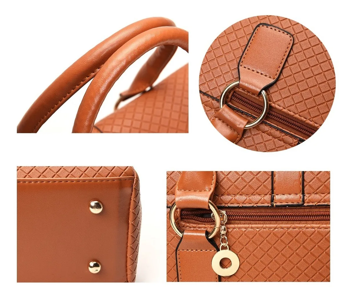 Foto 3 | Bolsa Malubero color Marrón 6 Piezas para Mujer