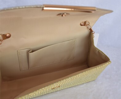 Foto 3 | Bolsa de Mano Arette Acessorios color Dorado para Mujer