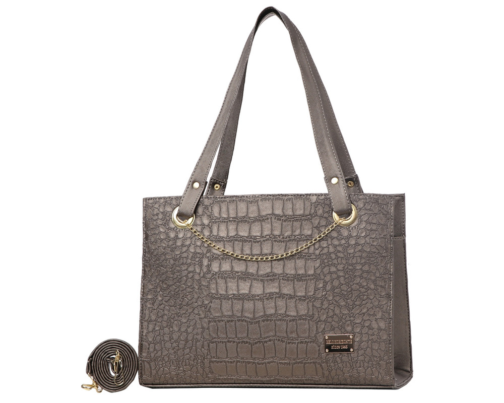 Foto 2 pulgar | Bolsa Tote Original Fana Sahily color Gris F-2935