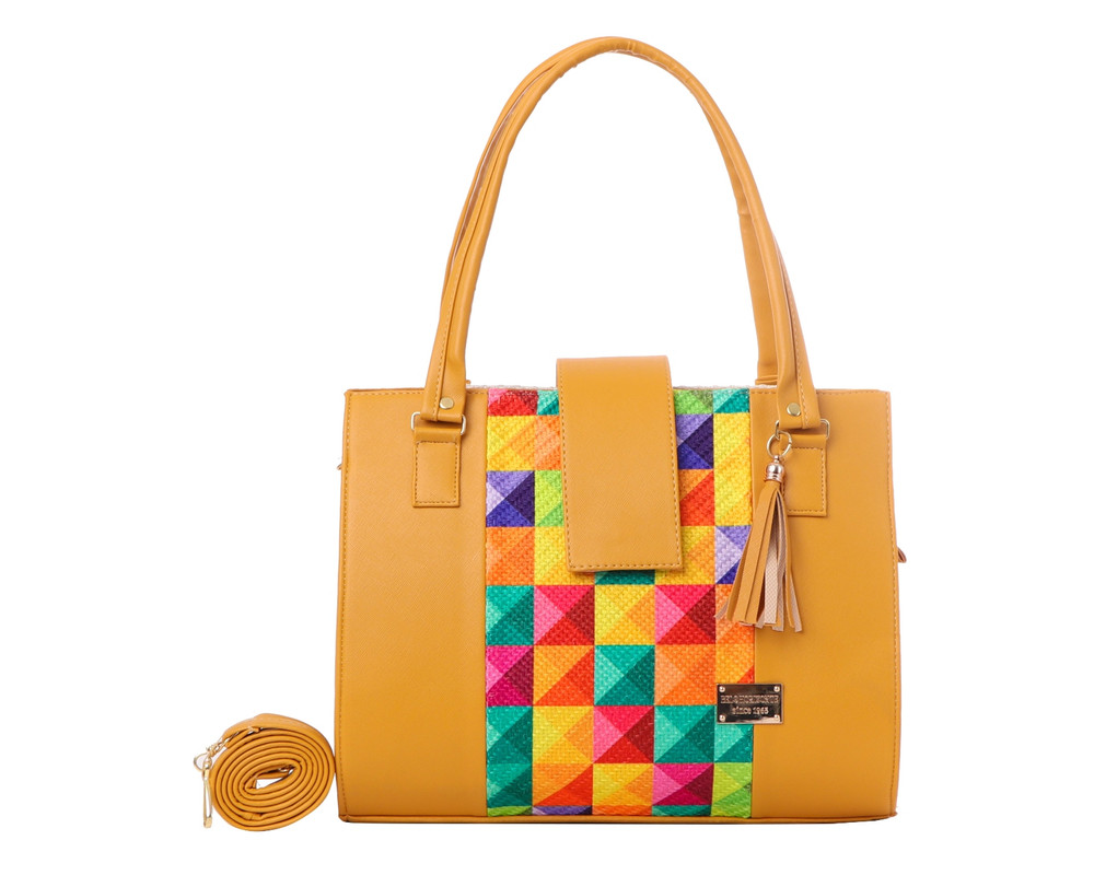 Bolsa Yute Artesanal Original Fana Alicia color Amarillo F-3043
