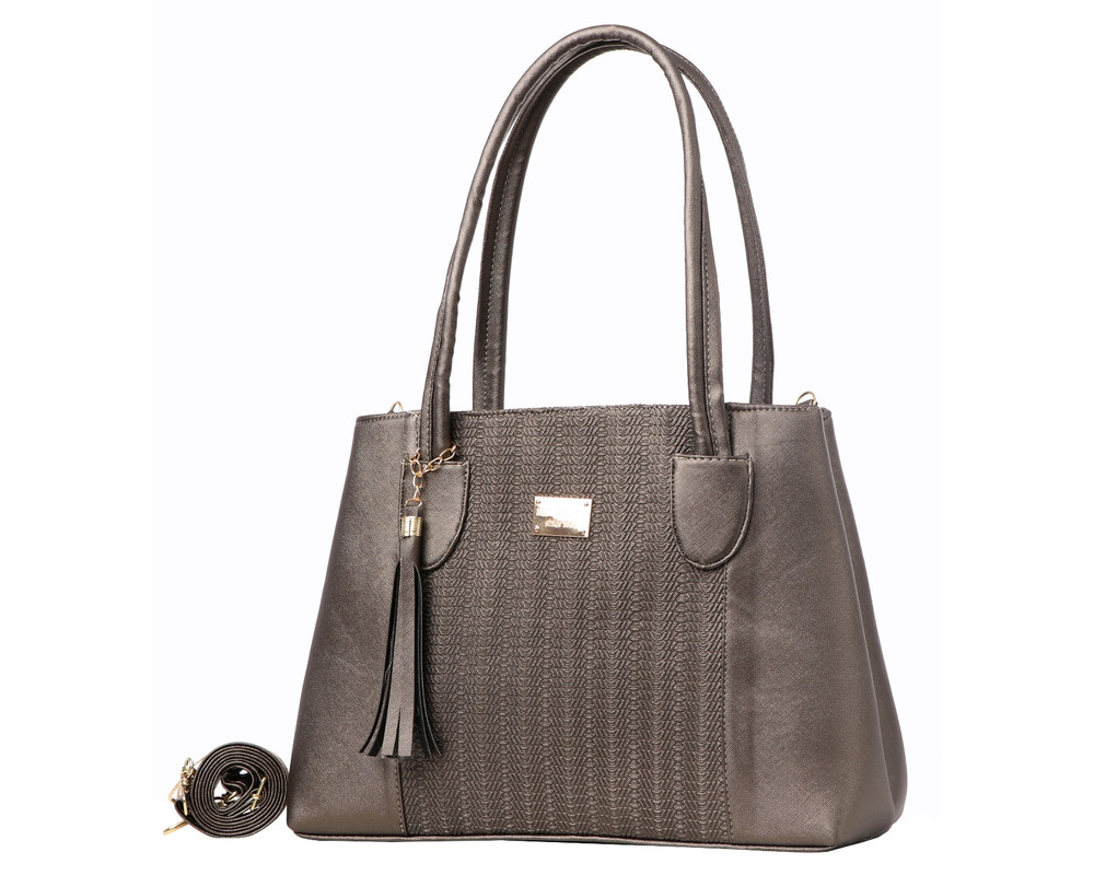 Bolsa Tote Original Fana Paulina color Gris F-2947