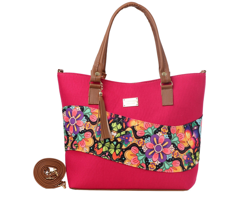 Bolsa Yute Artesanal Especial Fana Zoraida color Rosa F-3060