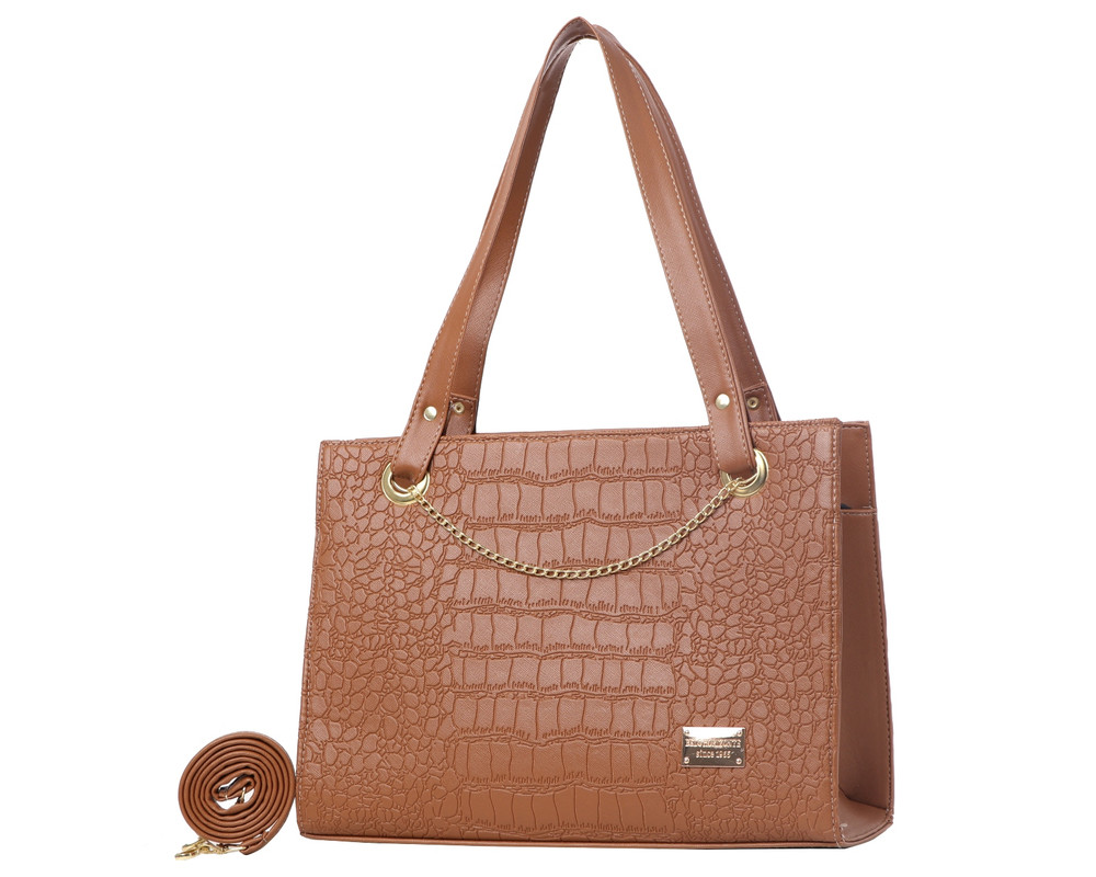 Bolsa Tote Casual Fana Sahily color Camel F-2936