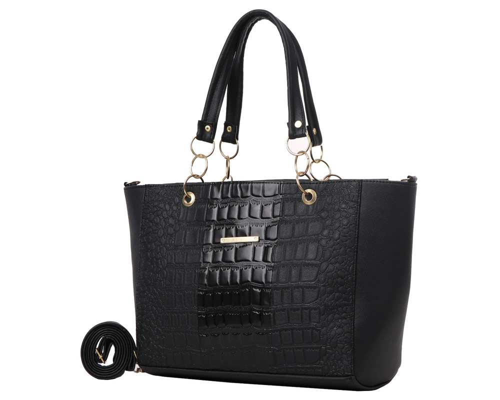 Bolsa Tote De Calidad Fana Gomory color Negro F-2800