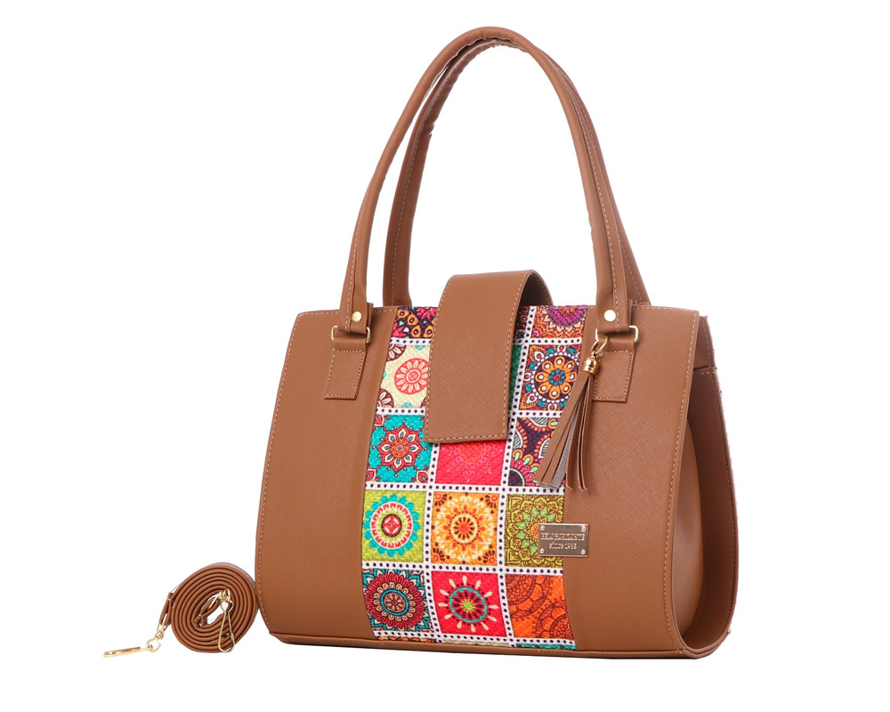 Bolsa Yute Artesanal De Moda Fana Alicia color Naranja F-3041