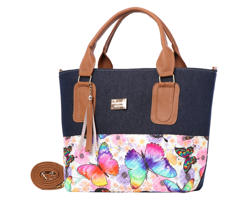 Bolsa Yute Artesanal Juvenil Fana Luana color Azul F-3051