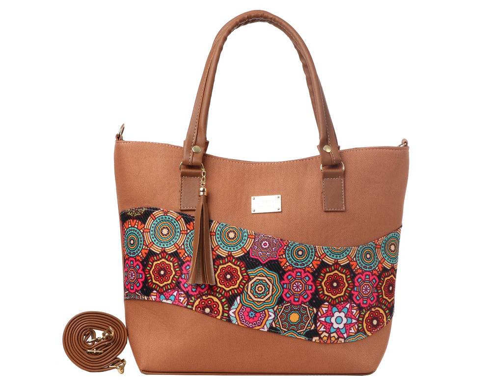Bolsa Yute Artesanal De Calidad Fana Zoraida color Naranja F-3058