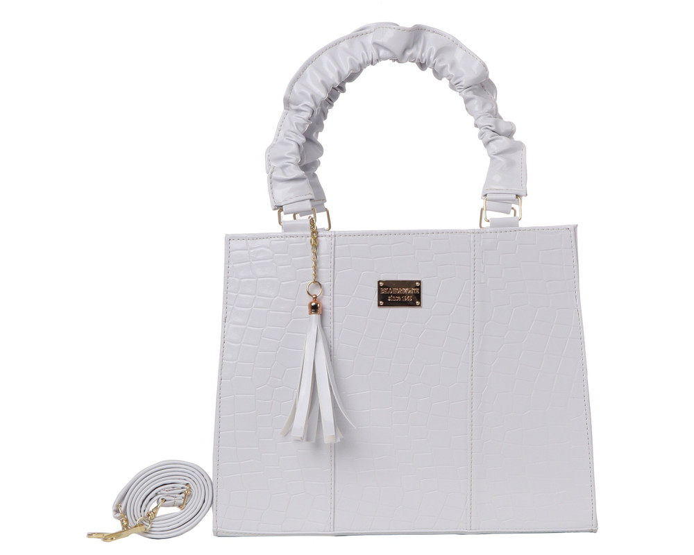 Bolsa Tote De Calidad Fana Harper color Blanco F-2902