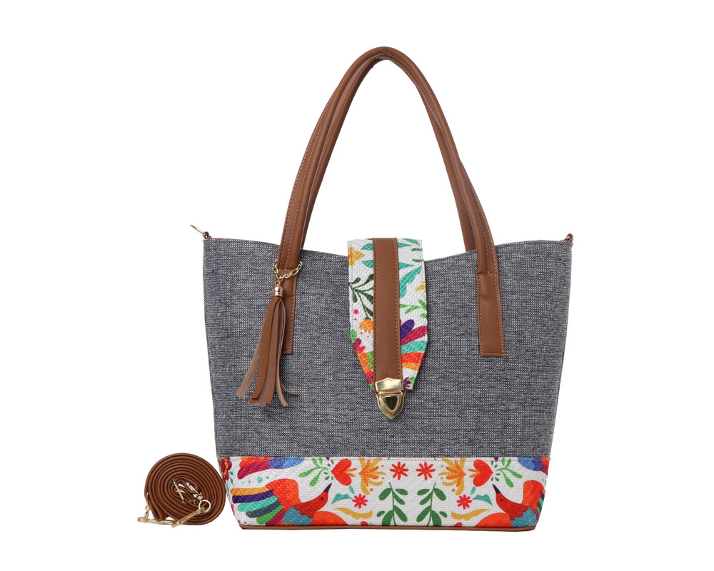 Foto 2 pulgar | Bolsa Yute Artesanal Casual Fana F-3038 Mayeli Gris