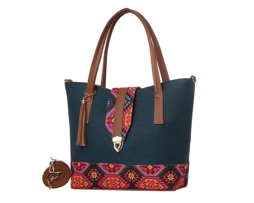 Bolsa Yute Artesanal Fana 3035 color Azul $395