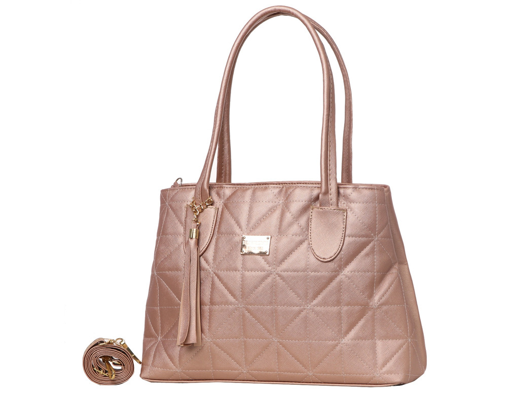 Bolsa Tote Especial Fana F-2916 Violeta Dorado