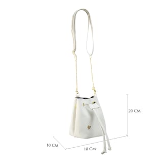Foto 3 | Bolso Nueva Imagen Rubi Blanco Dapra Sintético para Dama