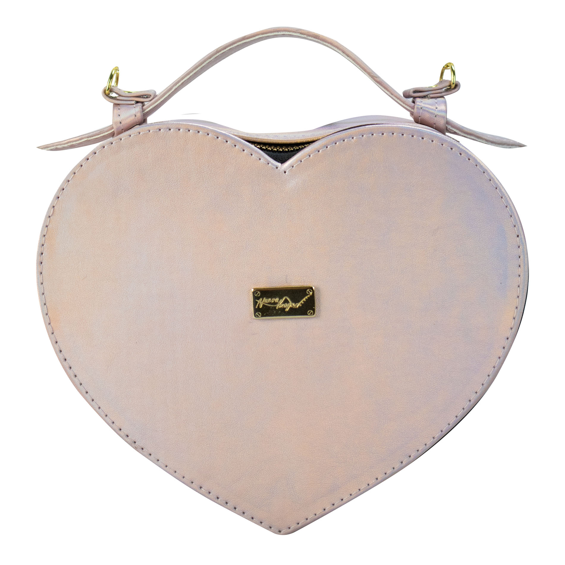 Bolso Para Dama Rosa Napa Metalica Sintetico Yamilet Nueva Imagen