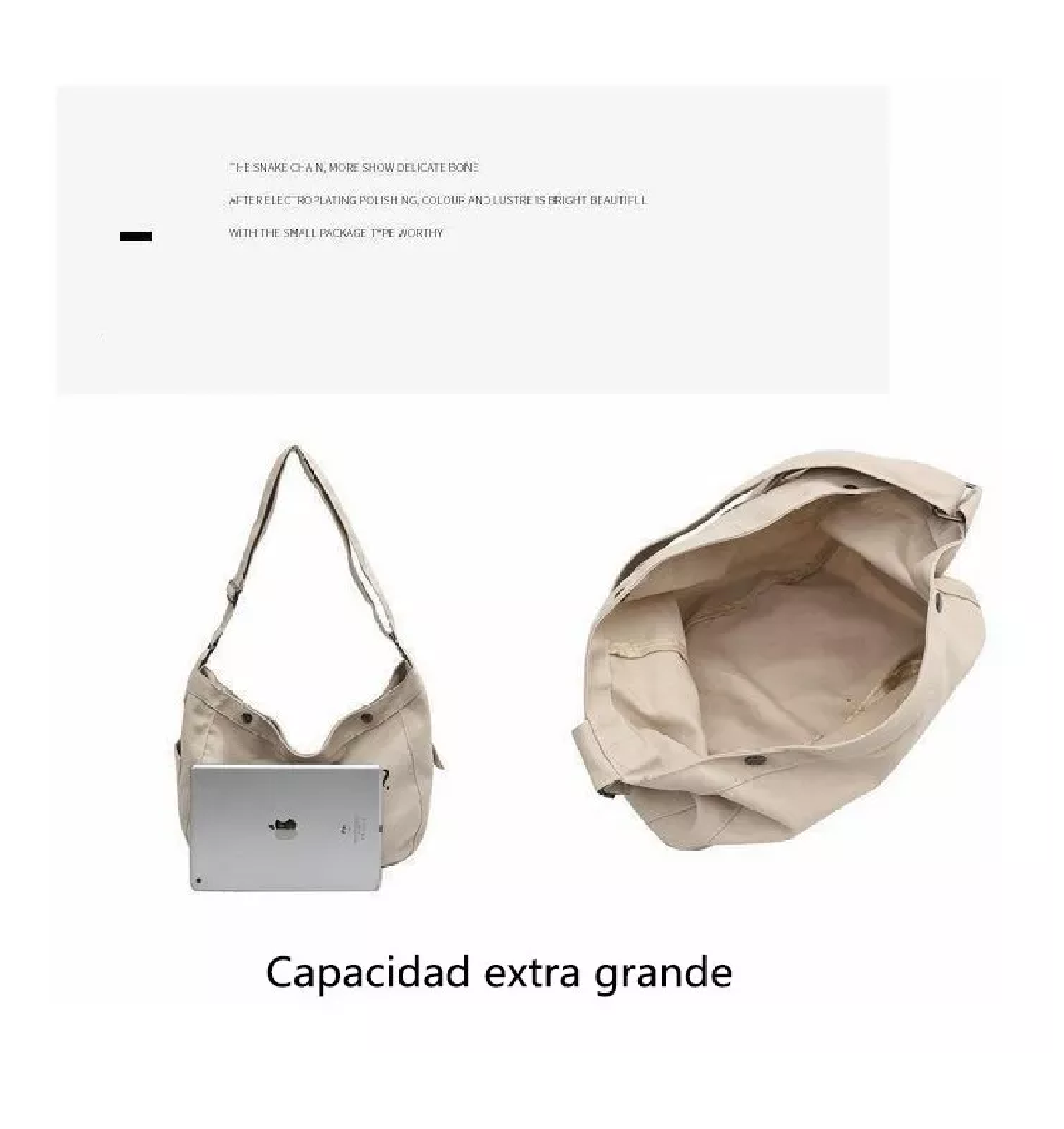 Foto 2 | Bolsa de Hombro color Blanco