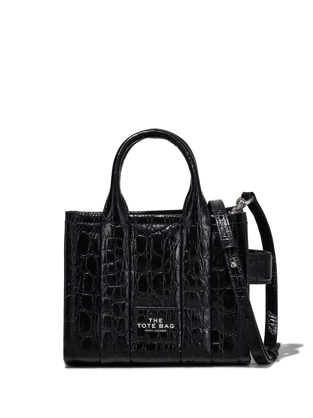 Bolsa Marc Jacobs The Croc-embossed Micro Tote H089l01re22 001 Negro