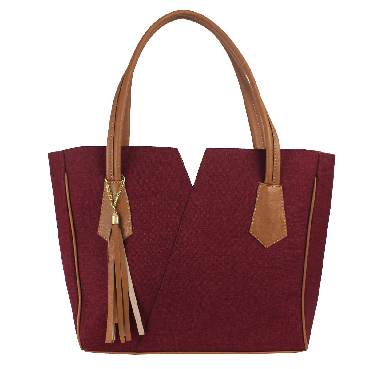 Foto 1 | Bolsa Tote Rbcollection 141191 color Vino con Doble Asa para Mujer