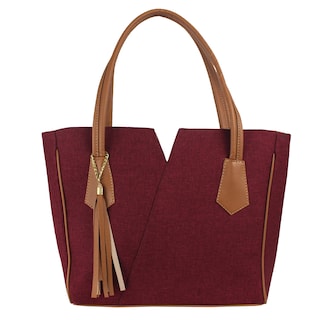 Foto 1 | Bolsa Tote Rbcollection 141191 color Vino con Doble Asa para Mujer
