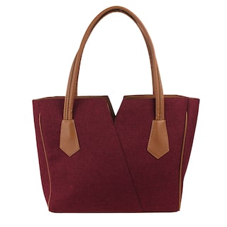 Foto 3 | Bolsa Tote Rbcollection 141191 color Vino con Doble Asa para Mujer