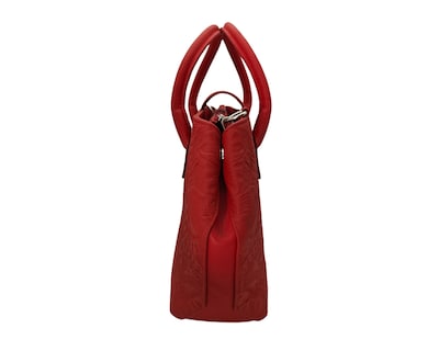 Foto 3 | Bolsa En Piel Vacuno Cincelada Fana Marbella Rojo