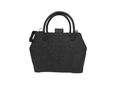 Foto 2 | Bolsa En Piel Vacuno Cincelada Fana Marbella Azul Marino